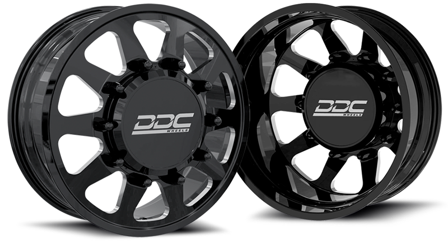 Dually Wheels The Ten Forged 22x8.25 8x165 Black/Mill 94-18 Dodge Ram 3500 92-10 Silverado/Sierra 3500 87-97 Ford F-350 DDC Wheels