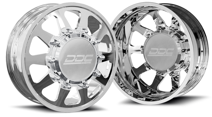 Dually Wheels The Ten Forged 22x8.25 8x165 Polished  94-18 Dodge Ram 3500 92-10 Silverado/Sierra 3500 87-97 Ford F-350 DDC Wheels