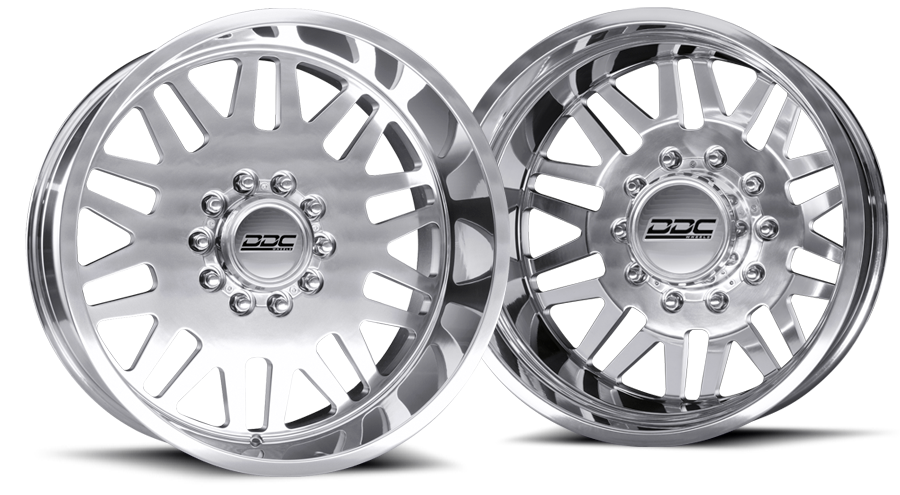 Dually Wheels Aftermath Polished 22x8.25 8x200 SS Fronts 19-25 Dodge Ram 3500 DDC Wheels