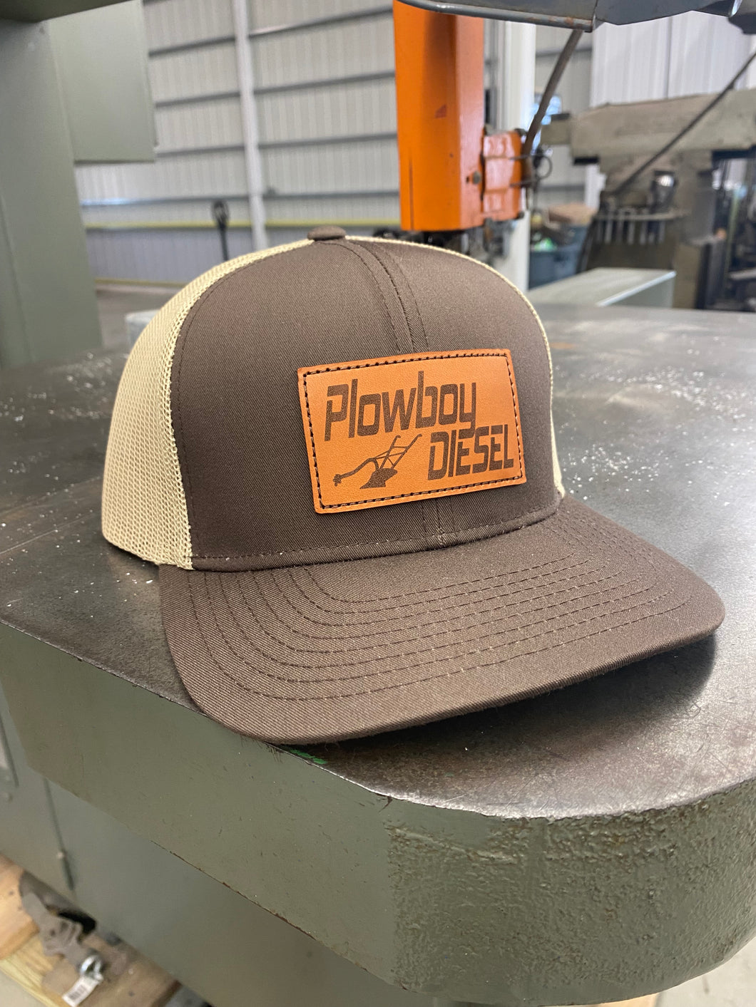 Brown Plowboy Patch Hat