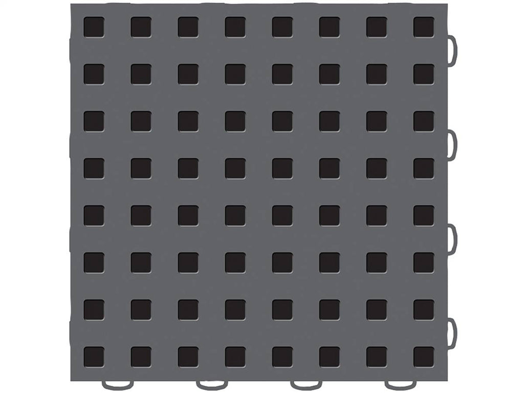 Weathertech WeatherTech������ TechFloor��������� 12 in. x 12 in. Dark Gray/Black 10 Pcs. Set - 51T1212 DG-BK