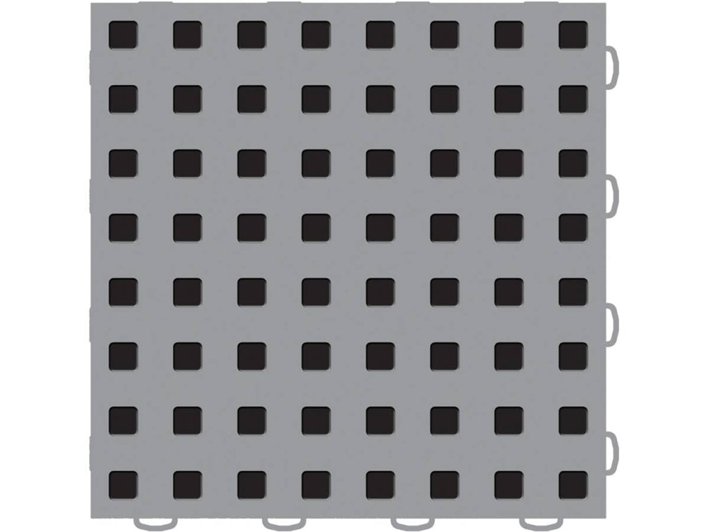Weathertech WeatherTech������ TechFloor��������� 12 in. x 12 in. Gray/Black 10 Pcs. Set - 51T1212 GR-BK