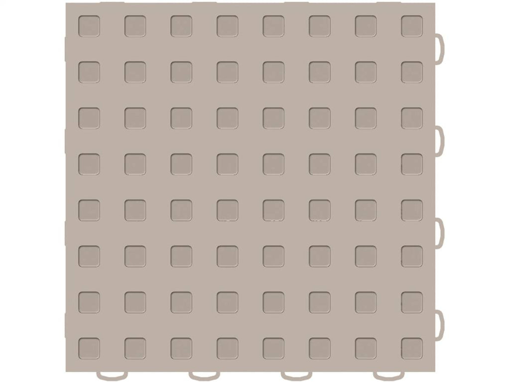Weathertech WeatherTech® TechFloor™ 12 in. x 12 in. Solid Floor Tile w/Raised Squares Tan - 51T1212SS TN
