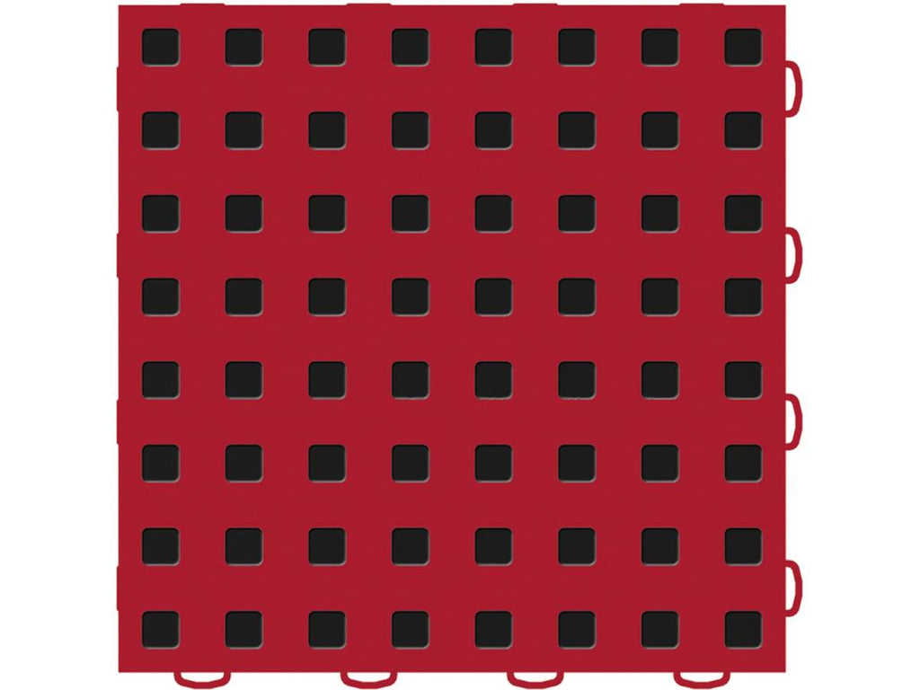 Weathertech WeatherTech® TechFloor™ 3 in. x 12 in. Left Loop Red/Black 10 Pcs. Set - 51T312LL RD-BK