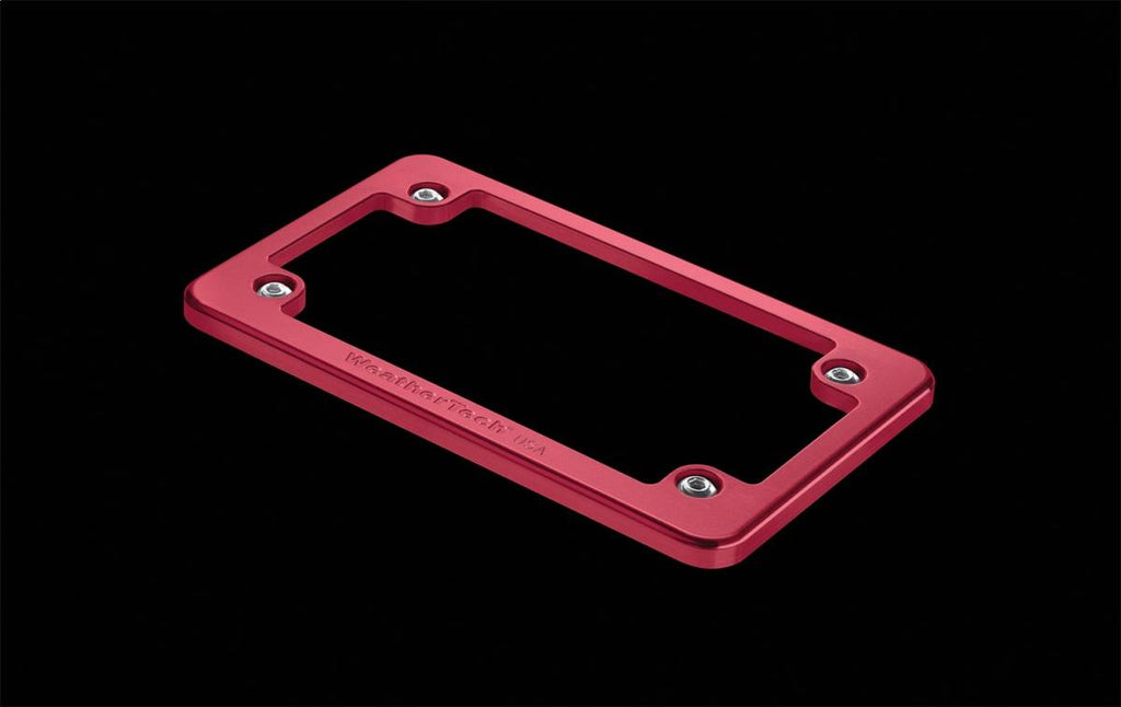 Weathertech Motorcycle Billet Plate Frames Red - 8AMPF4
