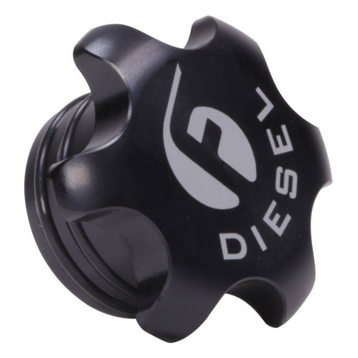 Fleece Performance Black Anodized Billet Fuel Cap For 13-18 Cummins - FPE-FC-1316-BLK
