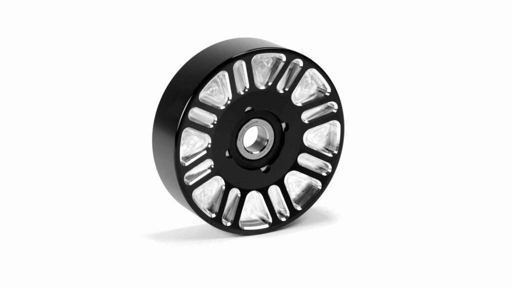 Fleece Performance 2003-2018 Upper Fan Idler for use with Electric Water Pumps Black Finish Contract Cut - FPE-34658-BLK-SPK