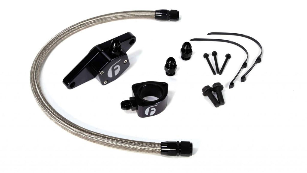 Fleece Performance Cummins Coolant Bypass Kit VP 98.5-02 with Stainless Steel Braided Line - FPE-CLNTBYPS-CUMMINS-VP-SS