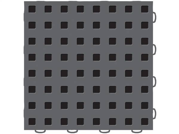 WeatherTech - Weathertech WeatherTech® TechFloor™ 12 in. x 12 in. Dark Gray/Black 10 Pcs. Set - 51T1212 DG-BK