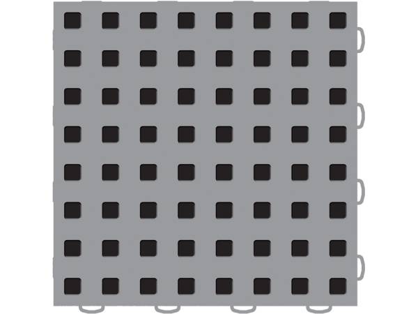 WeatherTech - Weathertech WeatherTech® TechFloor™ 12 in. x 12 in. Gray/Black 10 Pcs. Set - 51T1212 GR-BK