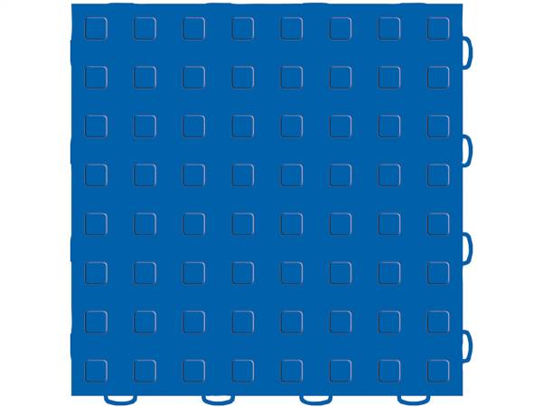 WeatherTech - Weathertech WeatherTech® TechFloor™ 12 in. x 12 in. Solid Floor Tile w/Raised Squares Blue - 51T1212SS BL