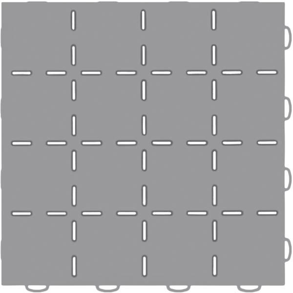 WeatherTech - Weathertech WeatherTech® TechFloor™ 12 in. x 12 in. Solid Floor Tile w/Raised Squares Gray - 51T1212SS GR