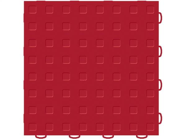 WeatherTech - Weathertech WeatherTech® TechFloor™ 12 in. x 12 in. Solid Floor Tile w/Raised Squares Red - 51T1212SS RD