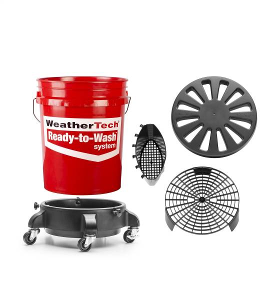 WeatherTech - Weathertech Ready To Wash™ System Rolling Dolly Bucket w/Vented Lid Seat Grit Grate Mitt Saver - 8ARTW1