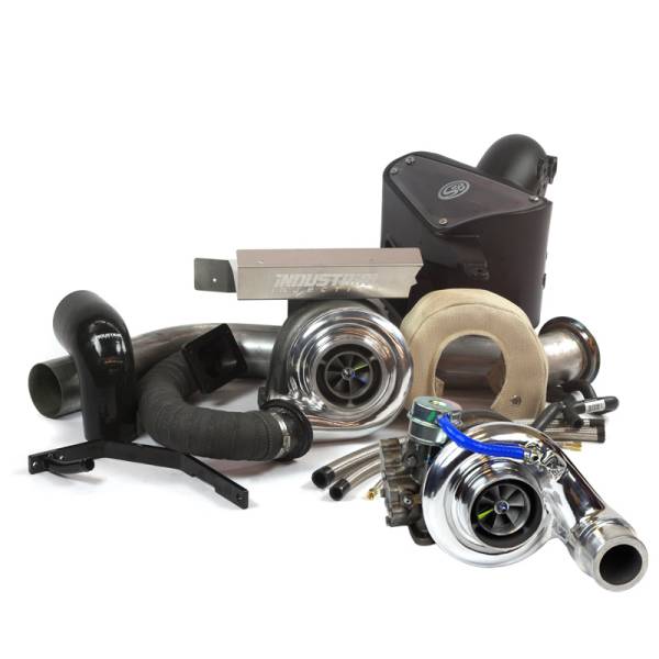 Industrial Injection - Industrial Injection Dodge Compound Turbo Kit For 2007.5-2012 6.7L Cummins Race - 22D403