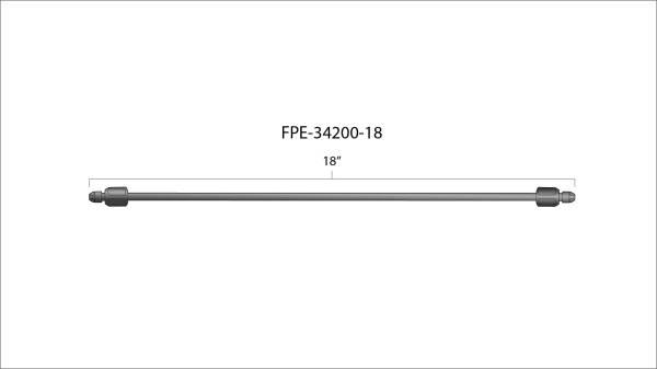 Fleece Performance - Fleece Performance 18 Inch High Pressure Fuel Line 8mm x 3.5mm Line M14 x 1.5 Nuts - FPE-34200-18