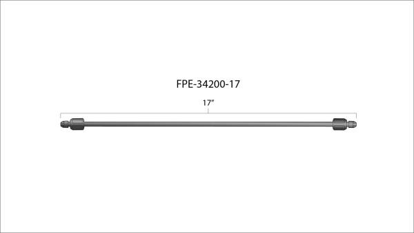 Fleece Performance - Fleece Performance 17 Inch High Pressure Fuel Line 8mm x 3.5mm Line M14 x 1.5 Nuts - FPE-34200-17