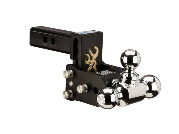 B&W Trailer Hitches - B&W Trailer Hitches B&W Tow & Stow Tri Ball Adjustable Ball Mount - 3" Drop, 3-1/2" Rise - 2" Shank - 1-7/8", 2" and 2-5/16" Balls - TS10047BB