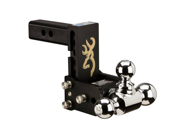 B&W Trailer Hitches - B&W Trailer Hitches B&W Tow & Stow Tri Ball Adjustable Ball Mount - 5" Drop, 5-1/2" Rise - 2" Shank - 1-7/8", 2" and 2-5/16" Balls - TS10048BB