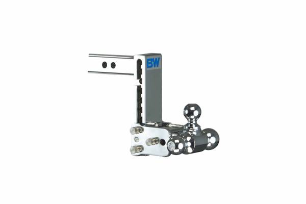 B&W Trailer Hitches - B&W Trailer Hitches B&W Tow & Stow Tri Ball Adjustable Ball Mount - 7" Drop, 7-1/2" Rise - 2" Shank - 1-7/8", 2" and 2-5/16" Balls - TS10049C
