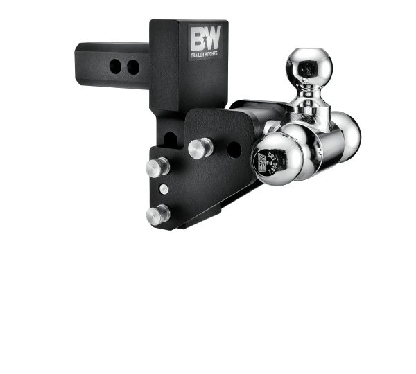 B&W Trailer Hitches - B&W Trailer Hitches B&W Tow & Stow Tri Ball Adjustable Ball Mount - 1-1/2"-2-1/2" Drop, 2-1/2"-3-1/2" Rise - 2" Shank - 1-7/8", 2" and 2-5/16" Balls - TS10064BMP