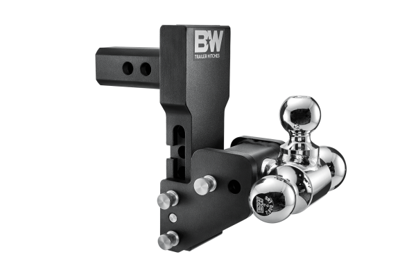 B&W Trailer Hitches - B&W Trailer Hitches B&W Tow & Stow Tri Ball Adjustable Ball Mount - 1-1/2"-4-1/2" Drop, 2-1/2"-5-1/2" Rise - 2" Shank - 1-7/8", 2" and 2-5/16" Balls - TS10066BMP