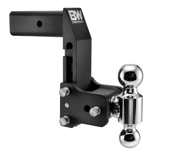 B&W Trailer Hitches - B&W Trailer Hitches B&W Tow & Stow Dual Ball Adjustable Ball Mount - 3"-7" Drop, 3-1/2"-7-1/2" Rise - 2-1/2" Shank - 2" and 2-5/16" Balls - TS20066BMP