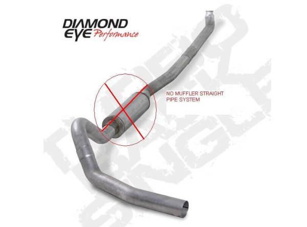 Diamond Eye - Diamond Eye K4209A-RP 4" Aluminized Turbo Back No Muffler - 2x4