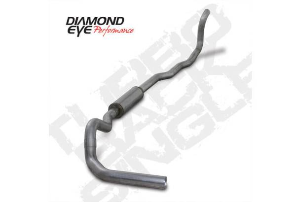 Diamond Eye - Diamond Eye K4211A 4" Aluminized Turbo Back With Muffler - 4x4