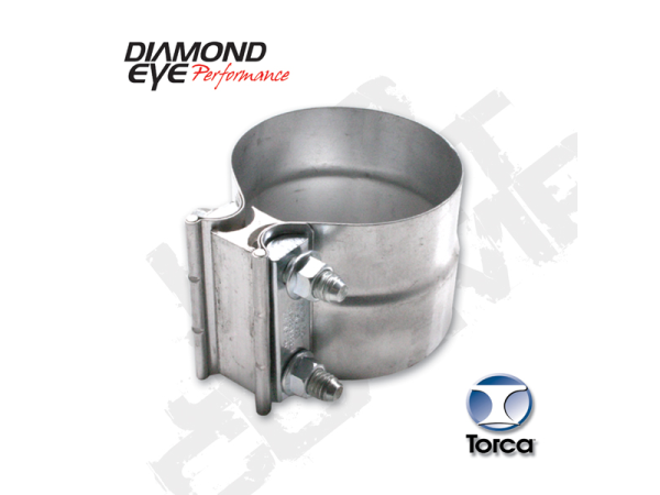 Diamond Eye - Exhaust Clamp 5 Inch Stainless Torca Lap-Joint Clamp Diamond Eye