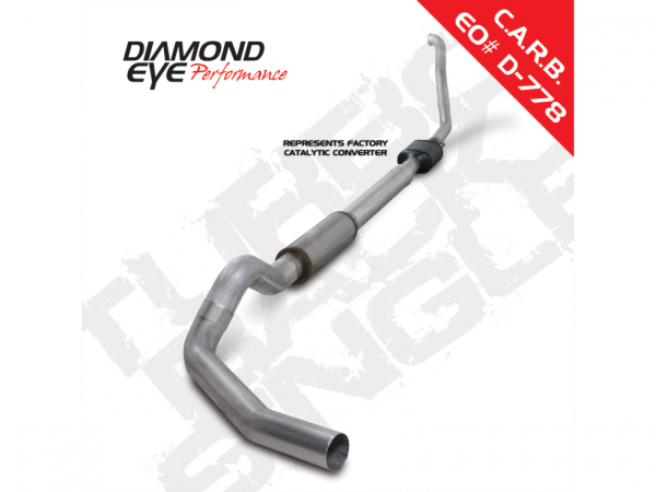 Diamond Eye - Turbo Back Exhaust 94-97.5 Ford F250/F350 Superduty 5 Inch With Muffler Single/Dual Pass Aluminum Diamond Eye