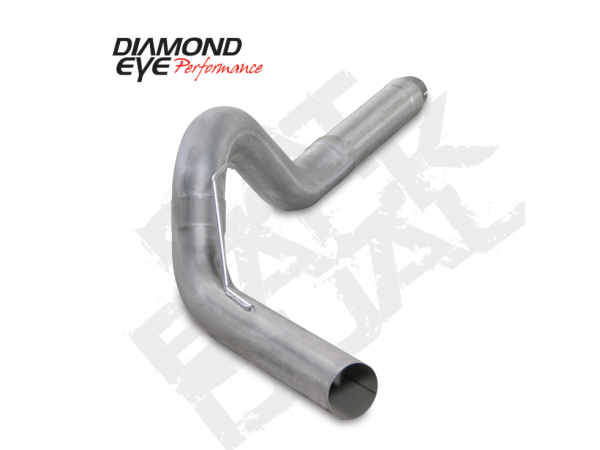 Diamond Eye - DPF Back Exhaust For 13-14 Dodge 6.7L Cummins 5 Inch Diesel Single Passenger Side Aluminized Diamond Eye