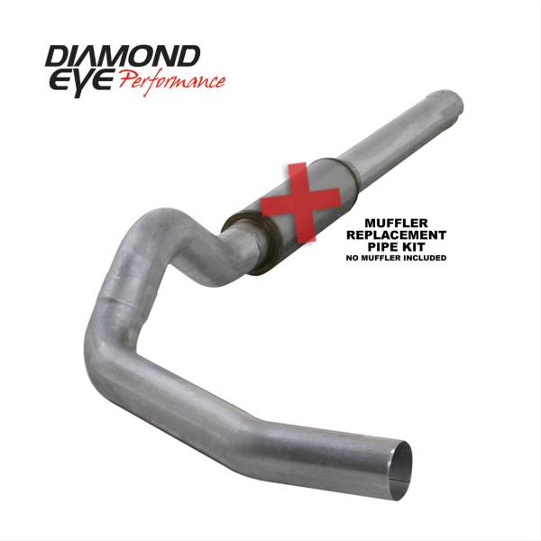 Diamond Eye - Cat Back Exhaust System 04.5-07.5 Dodge RAM 2500/3500 5 Inch Single/Dual No Muffler Split Side Aluminized Diamond Eye