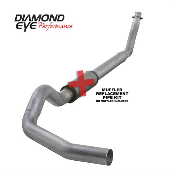 Diamond Eye - Turbo Back Exhaust 94-02 Dodge RAM 2500/3500 5.9L Cummins 5 Inch SinglePassWithno Muffler Aluminized Diamond Eye