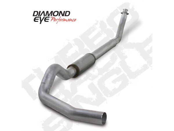 Diamond Eye - Turbo Back Exhaust 94-02 Dodge RAM 2500/3500 5 Inch Single In/Dual Out Pass With Muffler Aluminized Diamond Eye