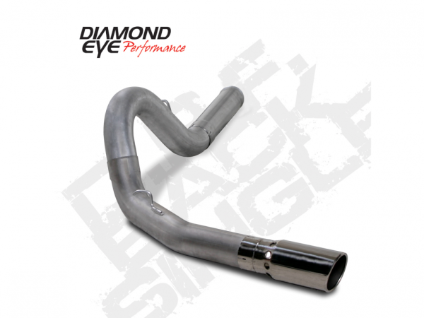 Diamond Eye - Filter Back Exhaust For 11-12 Silverado/Sierra 2500/3500 6.6L Duramax 5 Inch Single Side Stainless Diamond Eye