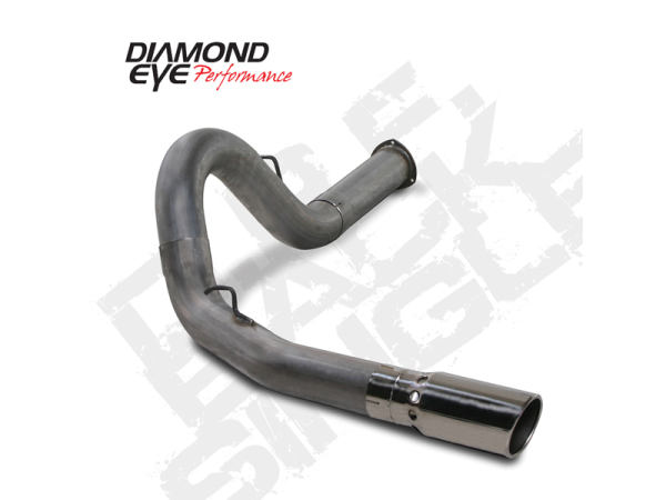 Diamond Eye - Filter Back Exhaust For 07.5-10 Silverado/Sierra 2500/3500 5 Inch Single Pass No Muffler Stainless Diamond Eye