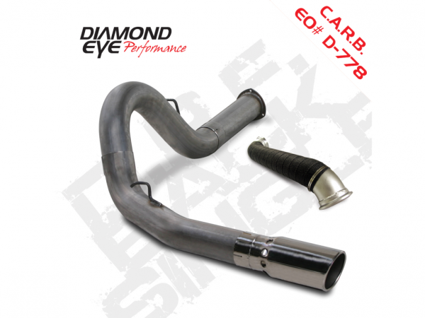 Diamond Eye - Filter Back Exhaust For 07.5-10 Silverado/Sierra 2500/3500 6.6L LMM 5 Inch Single Pass Stainless Diamond Eye