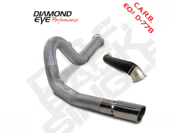 Diamond Eye - Filter Back Exhaust For 07.5-10 Silverado/Sierra 2500/3500 6.6L LMM 5 Inch Single Pass Aluminized Diamond Eye