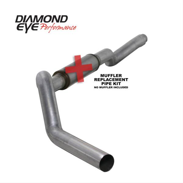 Diamond Eye - Cat Back Exhaust System For 06-07.5 Silverado/Sierra 2500/3500 5 Inch Single Pass No Muffler Stainless Diamond Eye