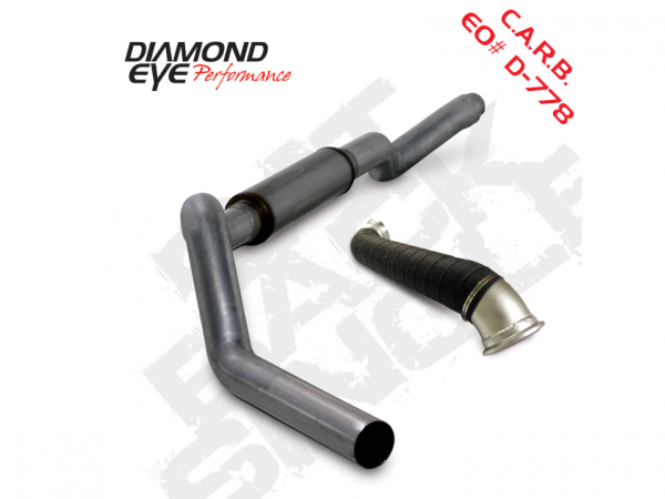 Diamond Eye - Cat Back Exhaust System For 06-07 Silverado/Sierra 2500/3500 5 Inch Single Pass With Muffler Stainless Diamond Eye