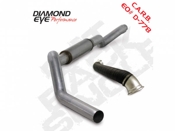 Diamond Eye - Cat Back Exhaust System For 06-07 Silverado/Sierra 2500/3500 5 Inch Single Pass With Muffler Aluminized Diamond Eye