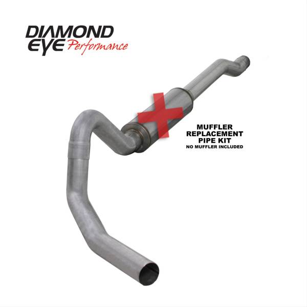 Diamond Eye - Cat Back Exhaust System 03-06 Excursion 6.0L 4 Inch No Muffler Aluminized Performance Series Diesel Exhaust Diamond Eye