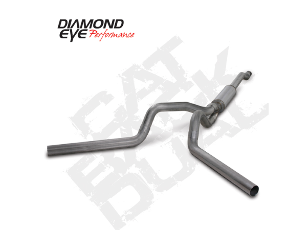 Diamond Eye - Cat Back Exhaust System 03-07 Ford F250/F350 Superduty 6.0L 4 inch With Muffler Split Rear/Side Stainless Diamond Eye