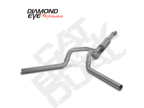 Diamond Eye - Cat Back Exhaust System 03-07 Ford F250/F350 Superduty 6.0L 4 Inch With Muffler Split Rear/Side Aluminized Diamond Eye