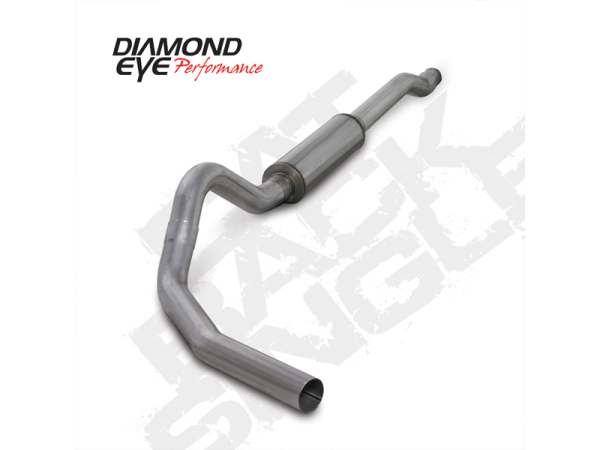 Diamond Eye - Cat Back Exhaust System For 03-07 Ford F250/F350 Superduty 6.0L 4 Inch With Muffler Single Pass Aluminized Diamond Eye