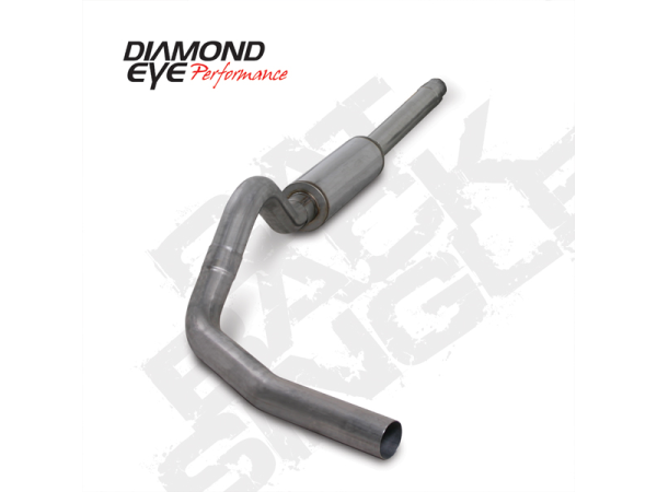 Diamond Eye - Cat Back Exhaust System 94-97.5 Ford F250/F350 Superduty 4 inch Single In/Out Pass With Muffler Stainless Diamond Eye