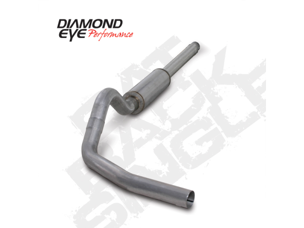 Diamond Eye - Cat Back Exhaust System 94-97.5 Ford F250/F350 Superduty 4 Inch Single In/Out Pass With Muffler Aluminum Diamond Eye