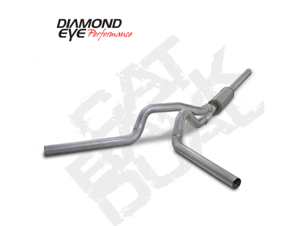 Diamond Eye - Cat Back Exhaust System For 04.5-07.5 Dodge RAM 2500/3500 4 Inch Split Side Witht Muffler Aluminized Diamond Eye