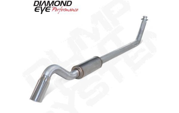 Diamond Eye - Turbo Back Exhaust 4 Inch Dodge 5.9 Liter With Muffler Single Turn Down Aluminized Diamond Eye